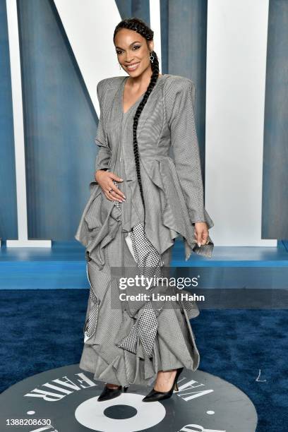 Rosario Dawson attends the 2022 Vanity Fair Oscar Party hosted by Radhika Jones at Wallis Annenberg Center for the Performing Arts on March 27, 2022...