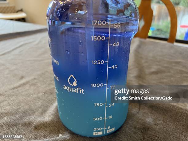 Half-gallon size large Aquafit water bottle, Lafayette, California, March 2, 2022.