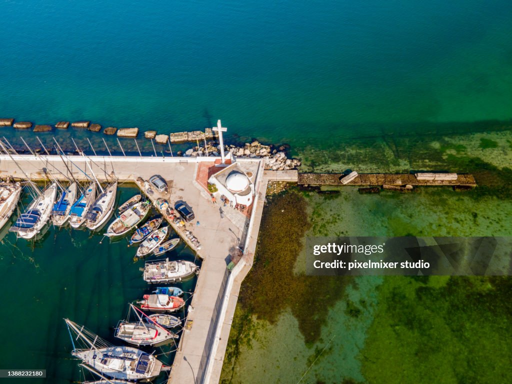 Thessaloniki Nautical Club area from above, Thessaloniki, Greece