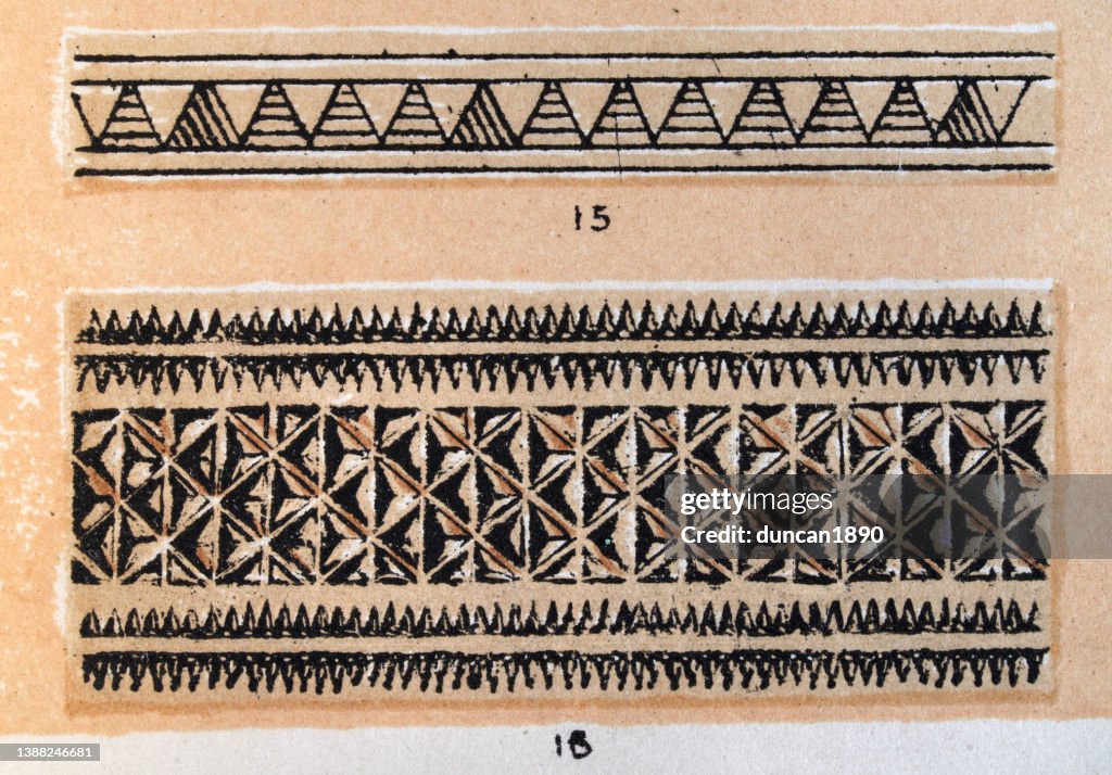 Simple Polynesia Patterns Traditional Polynesian Patterns New Zealand And Sandwicj Islands 19th ...