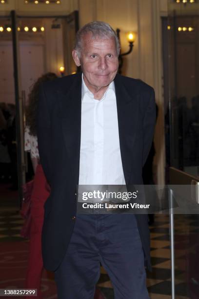 Patrick Poivre D'Arvor attends the "Soiree Du Coeur De Mecenat Chirurgie Cardiaque" party at Salle Gaveau on March 28, 2022 in Paris, France.