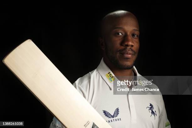Daniel Bell-Drummond of Kent poses for a photo in their LV= Insurance County Championship kit during the Kent County Cricket Club Photocall at The...