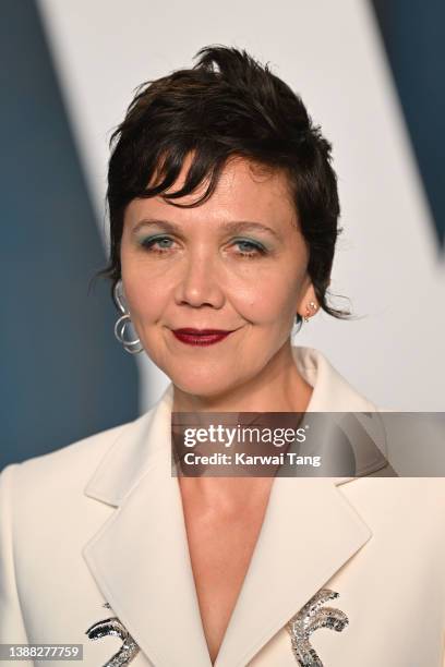 Maggie Gyllenhaal attends the 2022 Vanity Fair Oscar Party hosted by Radhika Jones at Wallis Annenberg Center for the Performing Arts on March 27,...