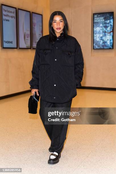 Hannah Bronfman attends the Bilt Rewards X Wells Fargo launch event at SUMMIT at One Vanderbilt on March 28, 2022 in New York City.