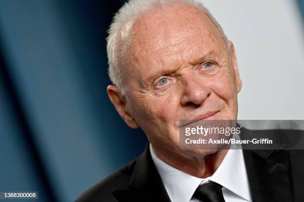 Anthony Hopkins attends the 2022 Vanity Fair Oscar Party hosted by Radhika Jones at Wallis Annenberg Center for the Performing Arts on March 27, 2022...