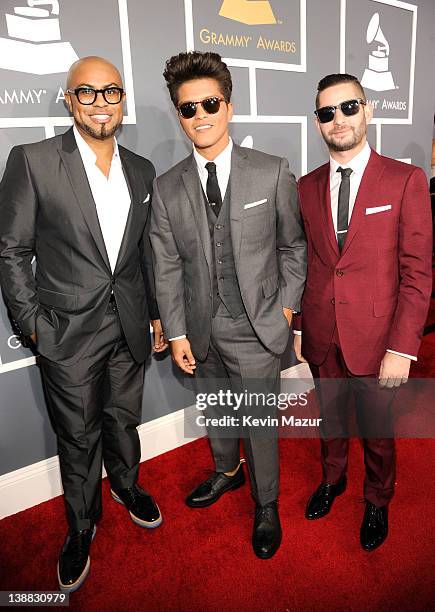 Bruno Mars arrives at The 54th Annual GRAMMY Awards at Staples Center on February 12, 2012 in Los Angeles, California.