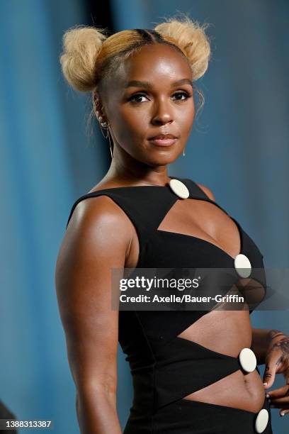 Janelle Monáe attends the 2022 Vanity Fair Oscar Party hosted by Radhika Jones at Wallis Annenberg Center for the Performing Arts on March 27, 2022...