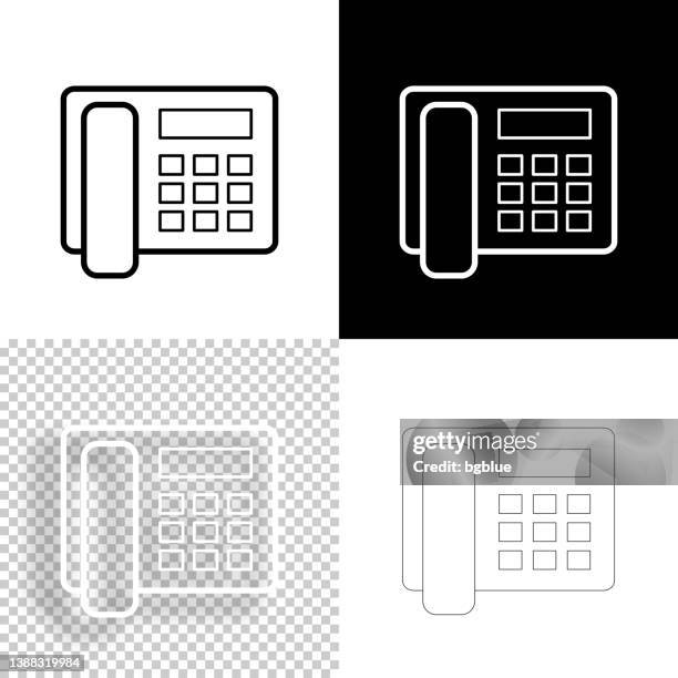 telephone. icon for design. blank, white and black backgrounds - line icon - phone cable stock illustrations