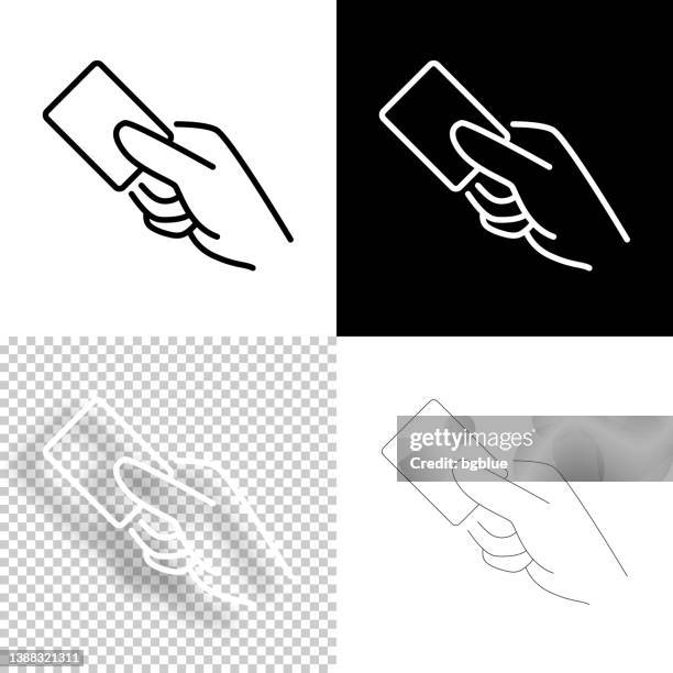 contactless payment. icon for design. blank, white and black backgrounds - line icon - close to stock illustrations