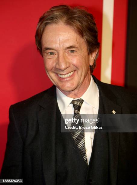 Martin Short poses at the opening night of the Neil Simon play "Plaza Suite" on Broadway at The Hudson Theater on March 28, 2022 in New York City.