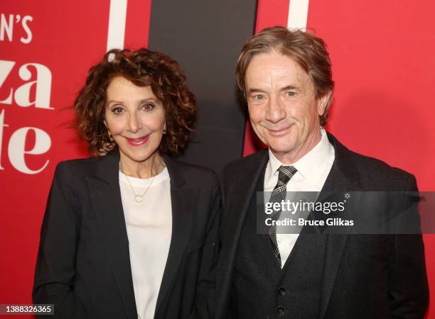 Andrea Martin and Martin Short pose at the opening night of the Neil Simon play "Plaza Suite" on Broadway at The Hudson Theater on March 28, 2022 in...
