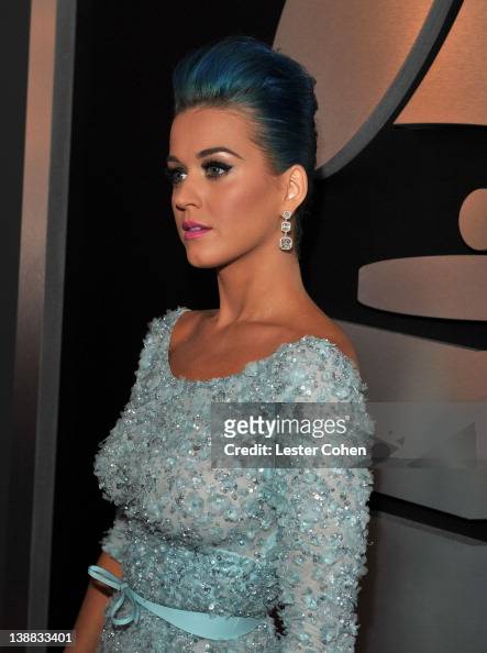 Singer Katy Perry arrives at The 54th Annual GRAMMY Awards at Staples ...