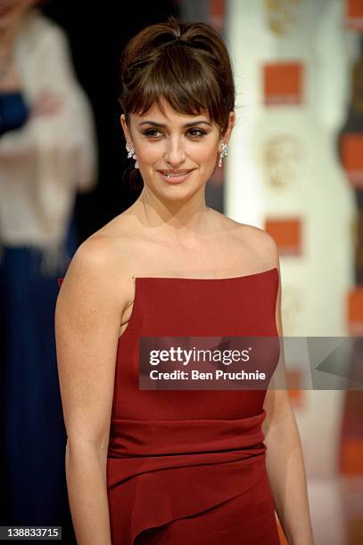 Penelope Cruz attends the Orange British Academy Film Awards 2012 at The Royal Opera House on February 12, 2012 in London, England.