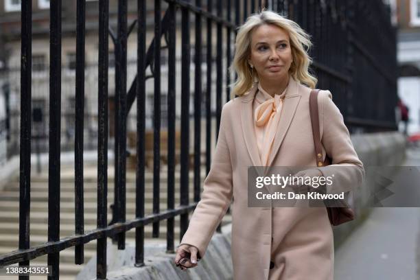 Corinna zu Sayn-Wittgenstein-Sayn arrives for a court hearing at the Royal Courts of Justice on March 29, 2022 in London, England. Last week a High...