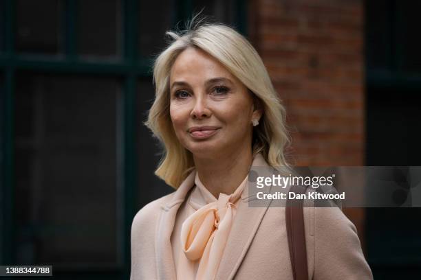 Corinna zu Sayn-Wittgenstein-Sayn arrives for a court hearing at the Royal Courts of Justice on March 29, 2022 in London, England. Last week a High...
