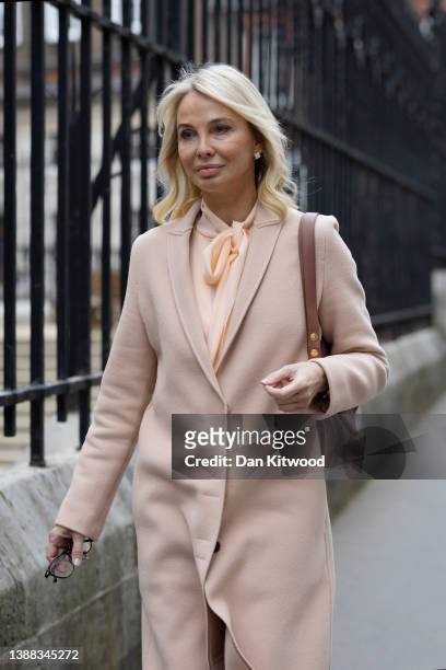 Corinna zu Sayn-Wittgenstein-Sayn arrives for a court hearing at the Royal Courts of Justice on March 29, 2022 in London, England. Last week a High...