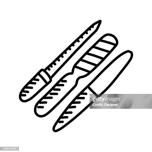 nail file hand drawn icon, doodle style vector illustration - thumbnail sketches stock illustrations