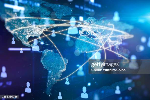 people communication network - global network ストックフォトと画像