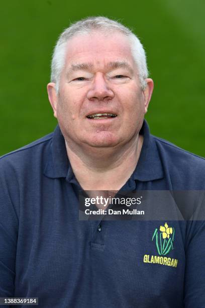 Andrew Hignell of Glamorgan poses for portrait during the Glamorgan CCC Photocall at Sophia Gardens on March 29, 2022 in Cardiff, Wales.