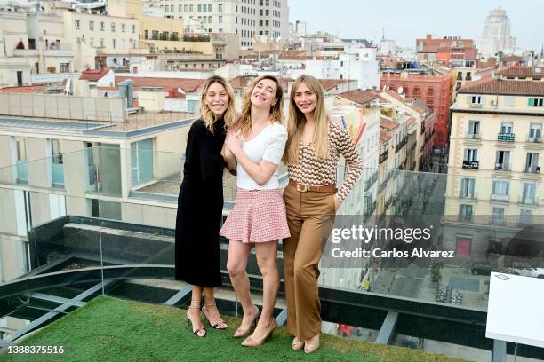 Actresses Vittoria Schisano, Abril Zamora and model Angela Ponce attend the presentation of the IM Gender study about Affirmation Surgery Gender at...