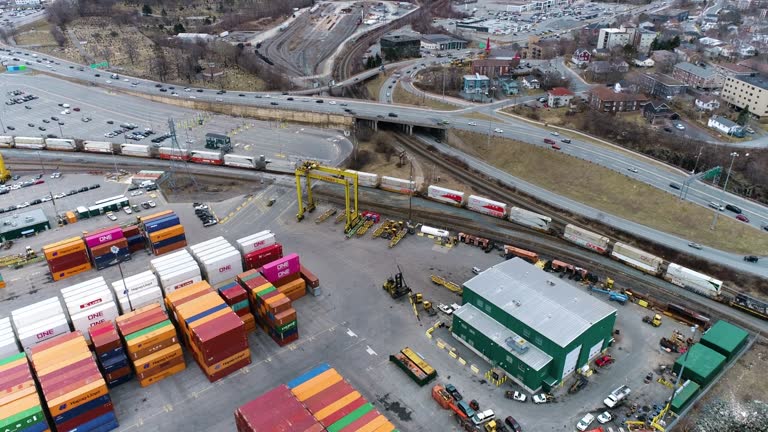 Container Port Train 1,001 Freight Train Loading Stock Videos, Footage, & 4K Video Clips ...