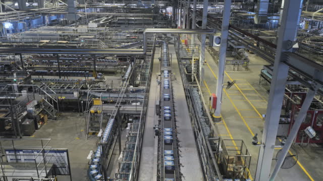 Factory packaging line at work