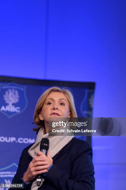 Head of the Paris Ile-de-France region and Les Republicains right-wing party candidate for the 2022 French presidential election, Valerie Pecresse...