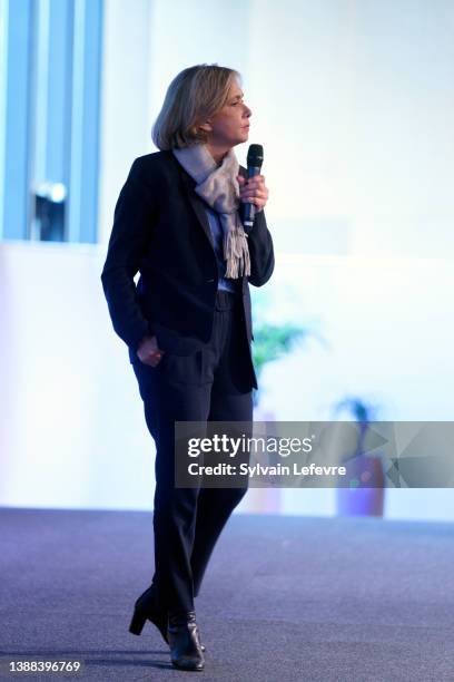 Head of the Paris Ile-de-France region and Les Republicains right-wing party candidate for the 2022 French presidential election, Valerie Pecresse...