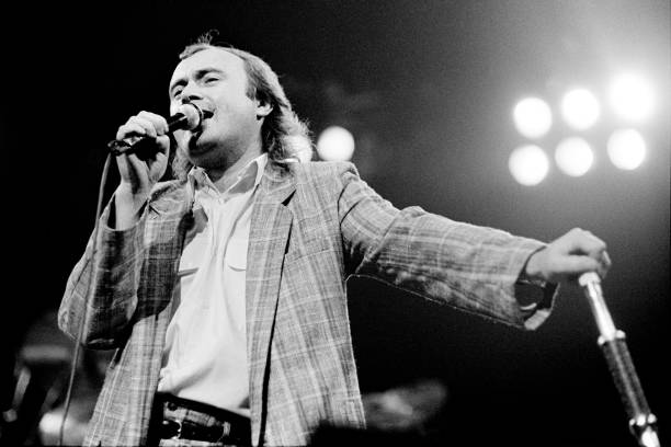 Singer Phil Collins performs in support of his album "No Jacket Required" at Madison Square Garden on July 1, 1985 in New York City, New York.