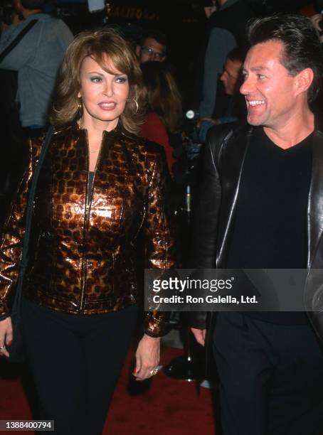 Married couple, actress Raquel Welch and restaurateur Richard Palmer, attend the world premiere of 'Bedazzled' at Mann Village Theater, Westwood,...