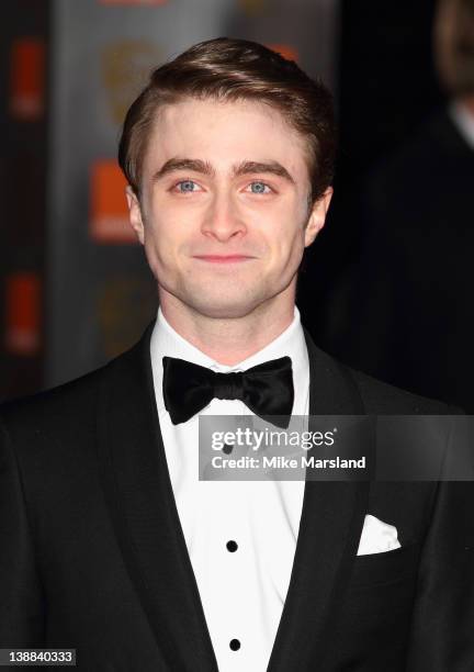 Daniel Radcliffe arrives at the Orange British Academy Film Awards at The Royal Opera House on February 12, 2012 in London, England.