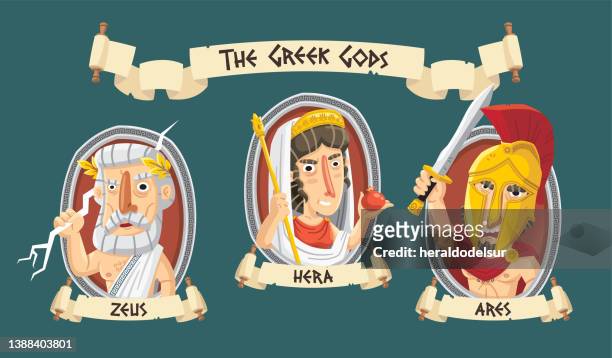 ilustraciones, imágenes clip art, dibujos animados e iconos de stock de dioses griegos - ares god