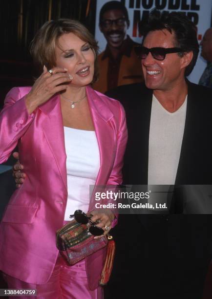 Married couple, actress Raquel Welch and restaurateur Richard Palmer attend the premiere of 'Bowfinger' at the Universal Amphitheater, Universal...