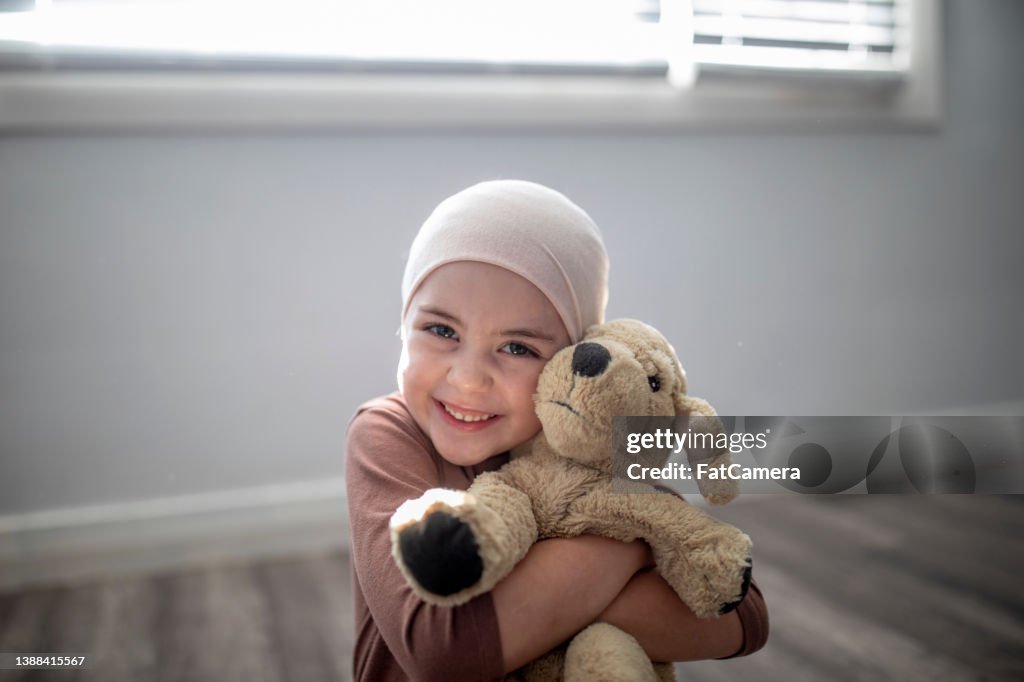 Young Cancer Patient and her Stuffed Animal