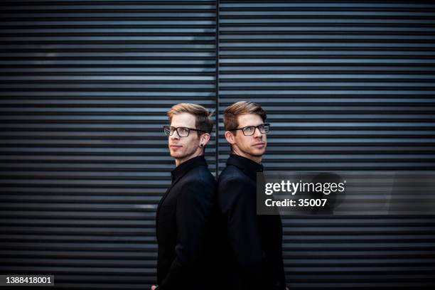 twin brothers - twin stockfoto's en -beelden