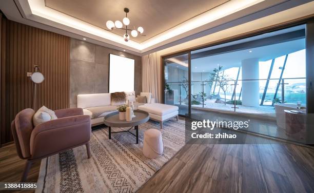 living room of residence - ceilings modern stock pictures, royalty-free photos & images