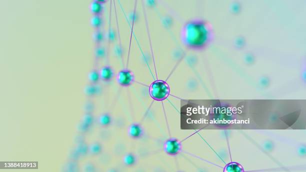 3d struttura astratta globale digitale mesh rete molecola blockchain - struttura molecolare foto e immagini stock
