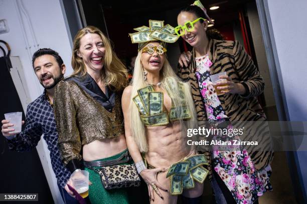 Singer Leticia Sabater interacts with fans at Horteralia Festival 2022 at Wizink Arena on March 26, 2022 in Madrid, Spain.