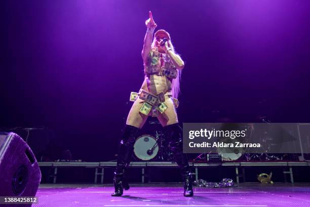 Singer Leticia Sabater performs on stage at Horteralia Festival 2022 at Wizink Arena on March 26, 2022 in Madrid, Spain.