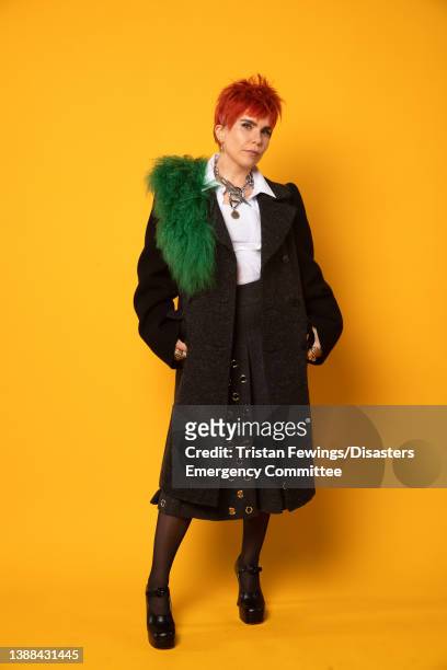 Paloma Faith poses backstage during a Concert for Ukraine at Resorts World Arena on March 29, 2022 in Birmingham, England. All proceeds from Concert...