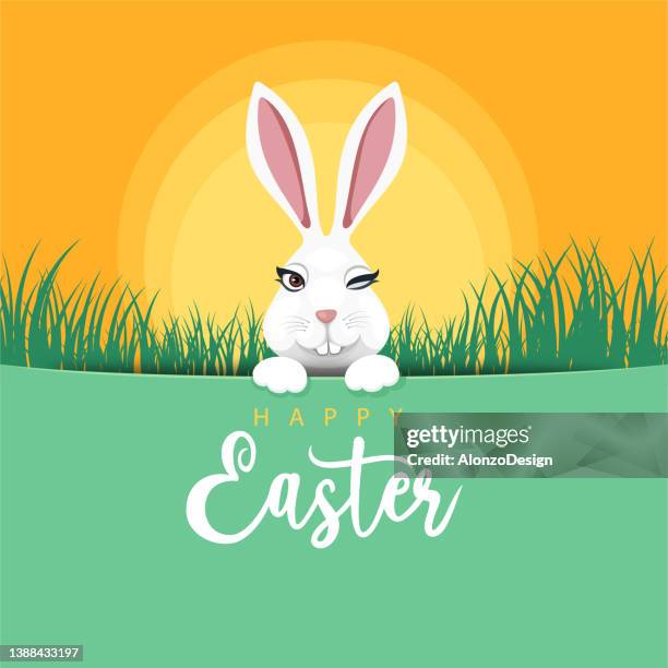 easter greeting card design. - mini eggs stock illustrations