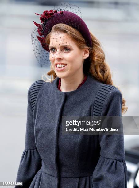 Princess Beatrice of York attends a Service of Thanksgiving for the life of Prince Philip, Duke of Edinburgh at Westminster Abbey on March 29, 2022...