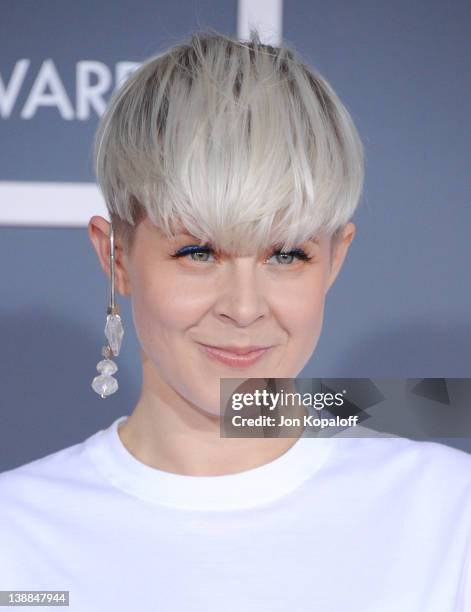 Musician Robyn arrives at 54th Annual GRAMMY Awards held the at Staples Center on February 12, 2012 in Los Angeles, California.