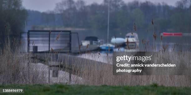 sailing area in nature reserve - floating platform stock pictures, royalty-free photos & images