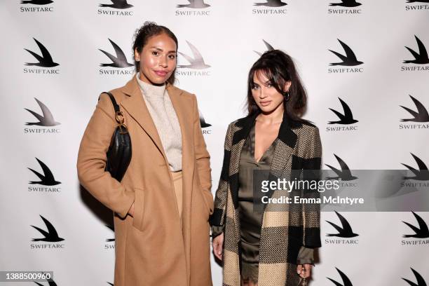 Danessa Estupinan and Sagen Albert attend An Evening With Swiftarc Ventures at Waldorf Astoria Beverly Hills on March 29, 2022 in Beverly Hills,...