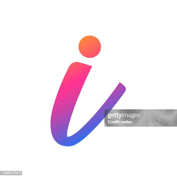 i letter based logo - i letter logo stock illustrations