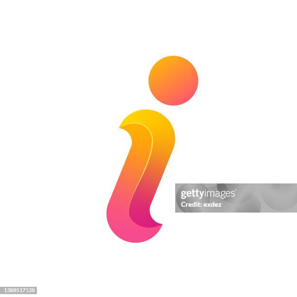 illustrations, cliparts, dessins animés et icônes de i logo basé sur une lettre - lettre i