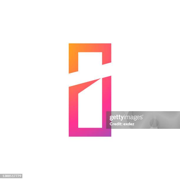 i letter based logo - i letter logo stock illustrations