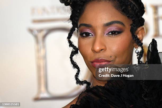 Jessica Williams arrives at the "Fantastic Beasts: The Secret of Dumbledore" World Premiere at The Royal Festival Hall on March 29, 2022 in London,...