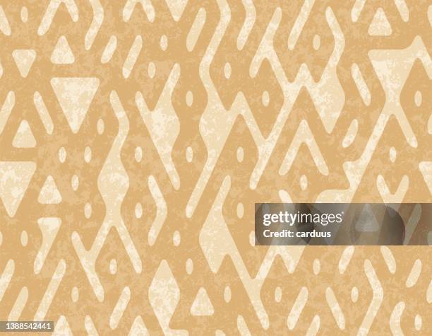 seamless grunge ethnic pattern - tribal pattern stock illustrations